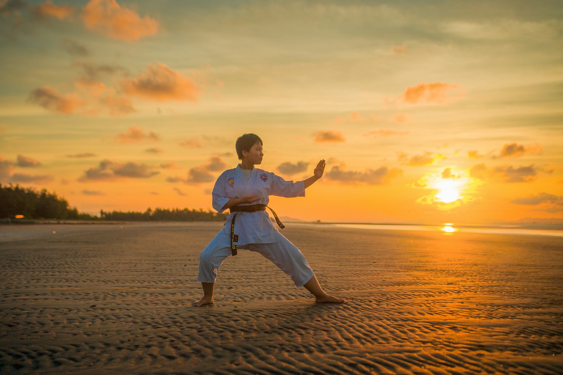 Pratiquants en kimono sur tatami